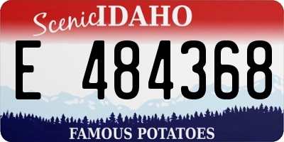 ID license plate E484368