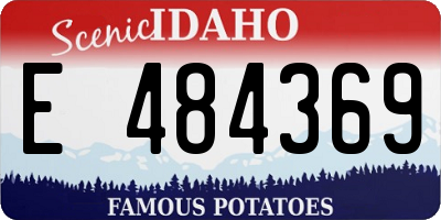 ID license plate E484369