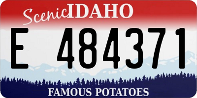 ID license plate E484371