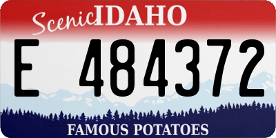 ID license plate E484372
