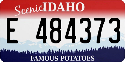 ID license plate E484373