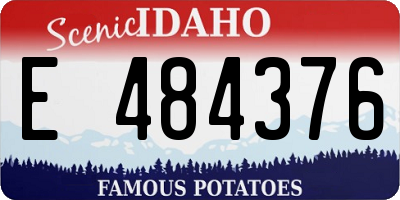 ID license plate E484376