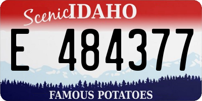 ID license plate E484377
