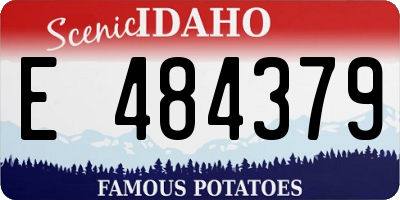 ID license plate E484379
