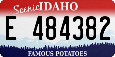 ID license plate E484382