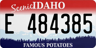 ID license plate E484385