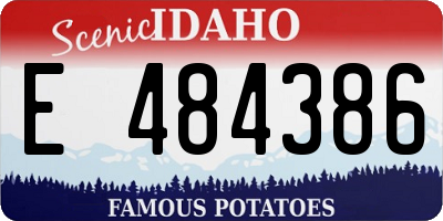 ID license plate E484386