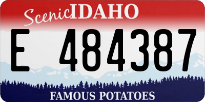 ID license plate E484387