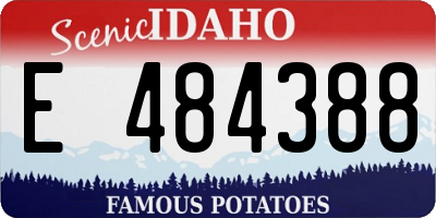 ID license plate E484388