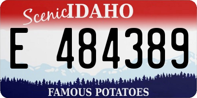 ID license plate E484389