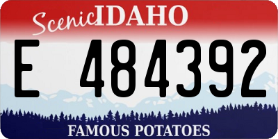 ID license plate E484392