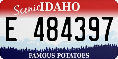 ID license plate E484397