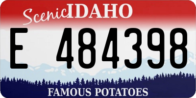 ID license plate E484398