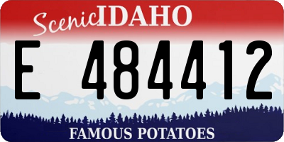ID license plate E484412
