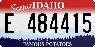 ID license plate E484415