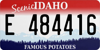 ID license plate E484416