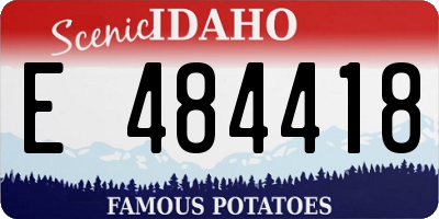ID license plate E484418