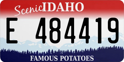ID license plate E484419
