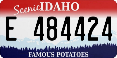 ID license plate E484424