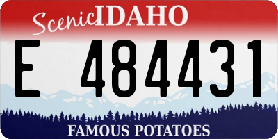 ID license plate E484431