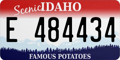 ID license plate E484434
