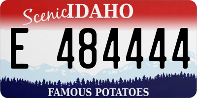 ID license plate E484444