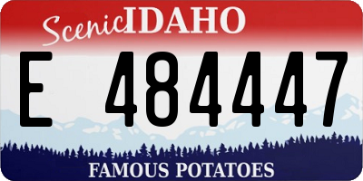 ID license plate E484447