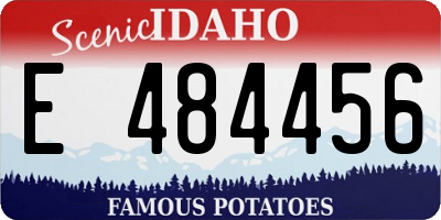 ID license plate E484456