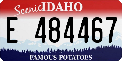 ID license plate E484467