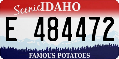 ID license plate E484472