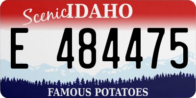 ID license plate E484475