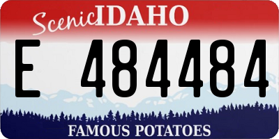 ID license plate E484484