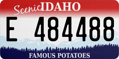 ID license plate E484488