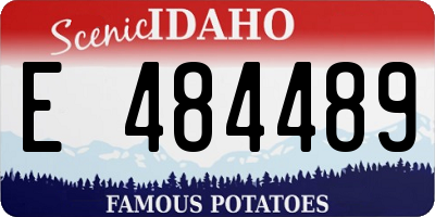 ID license plate E484489