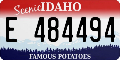 ID license plate E484494
