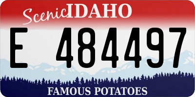 ID license plate E484497