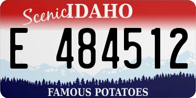 ID license plate E484512