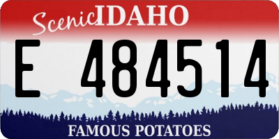 ID license plate E484514