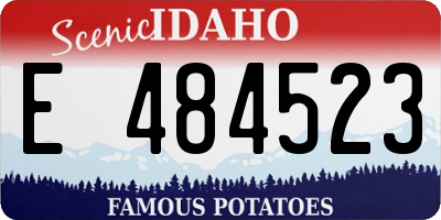 ID license plate E484523