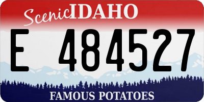 ID license plate E484527