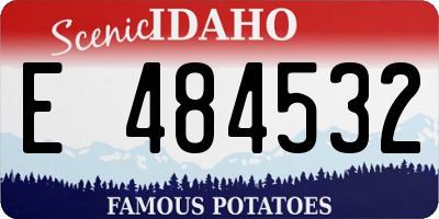 ID license plate E484532