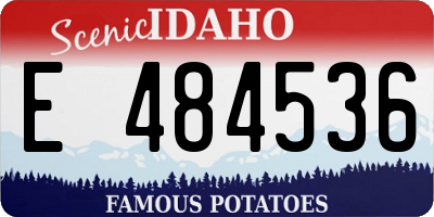 ID license plate E484536