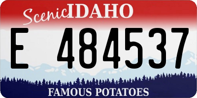 ID license plate E484537