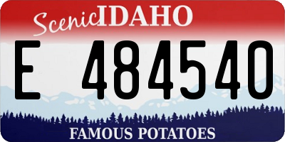 ID license plate E484540