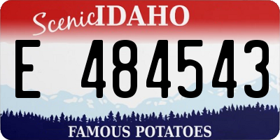 ID license plate E484543
