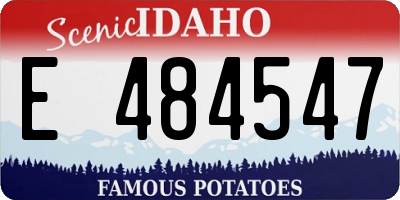 ID license plate E484547