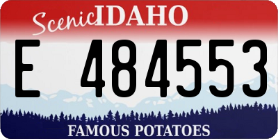 ID license plate E484553