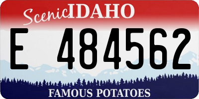 ID license plate E484562