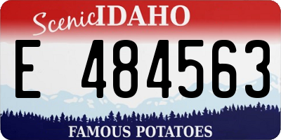ID license plate E484563