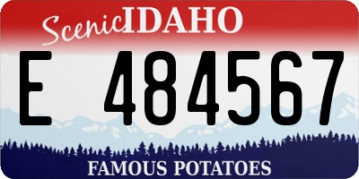 ID license plate E484567